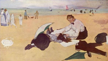  Edgar Pintura al %C3%B3leo - Playa de Édgar Degas